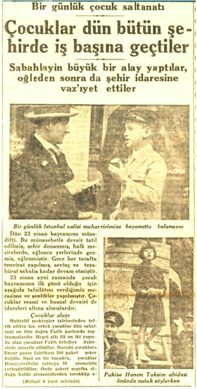 24 Nisan 1930 tarihli Cumhuriyet gazetesi haberi