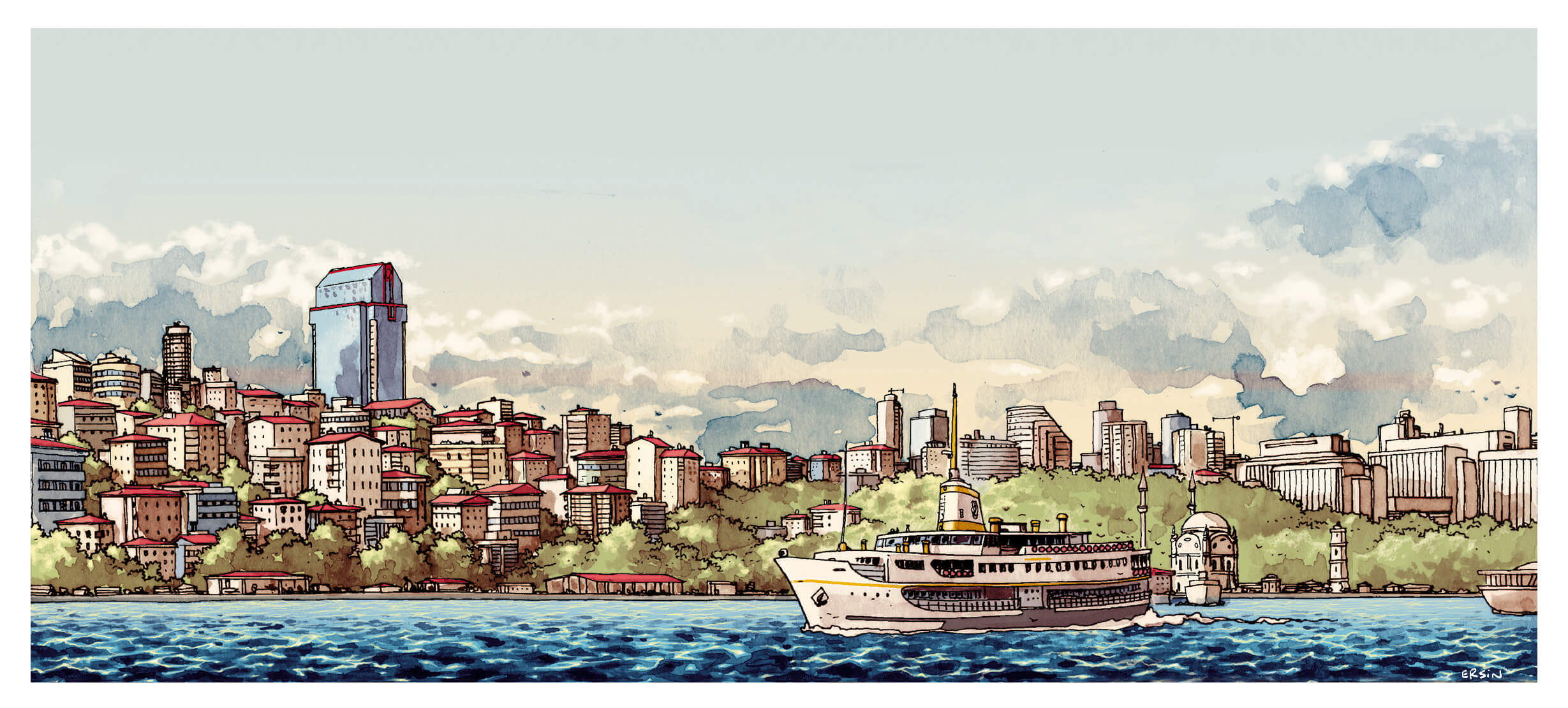 Ersin Karabulut'un İstanbul çizimi