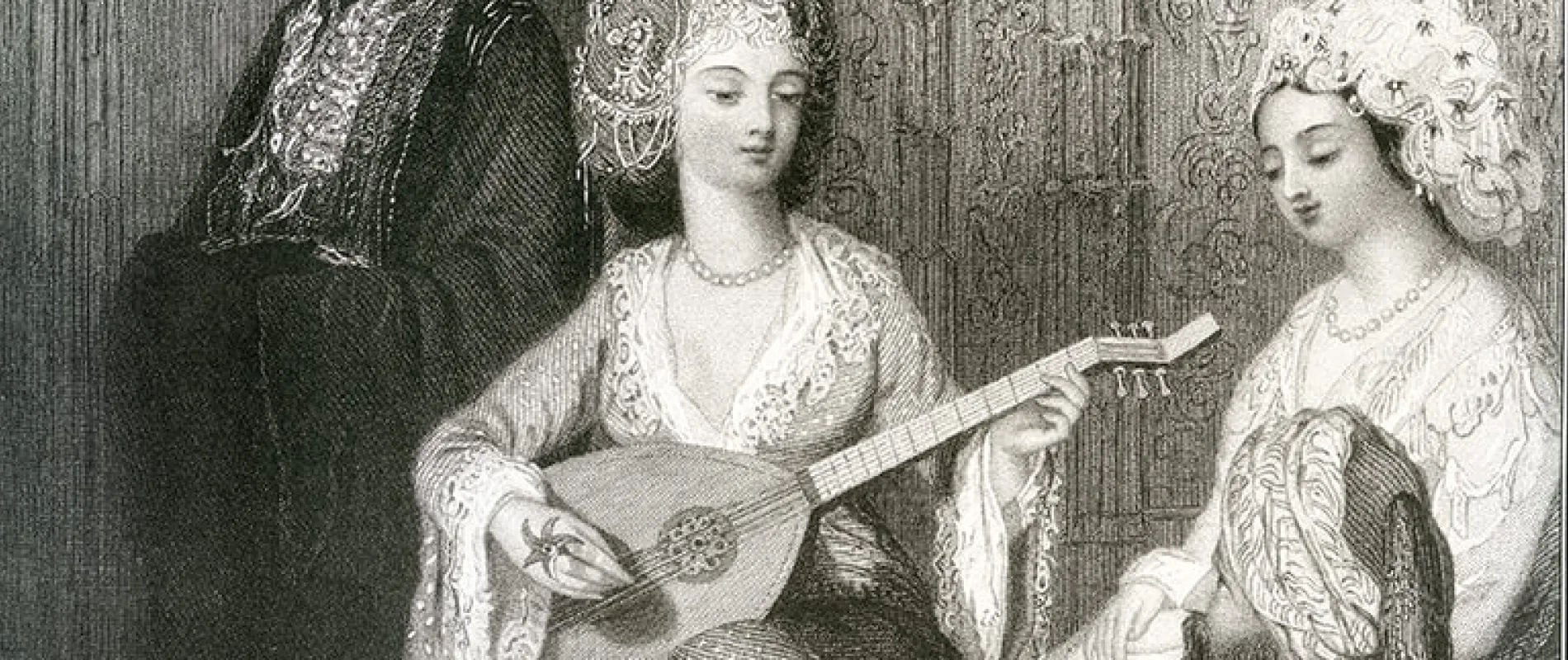 Haremde Müzik (Thomas Allom, Constantinople And The Scenery of the Seven Churches Of Asia Minor, 1838, İBB Kültür AŞ Arşivi) 