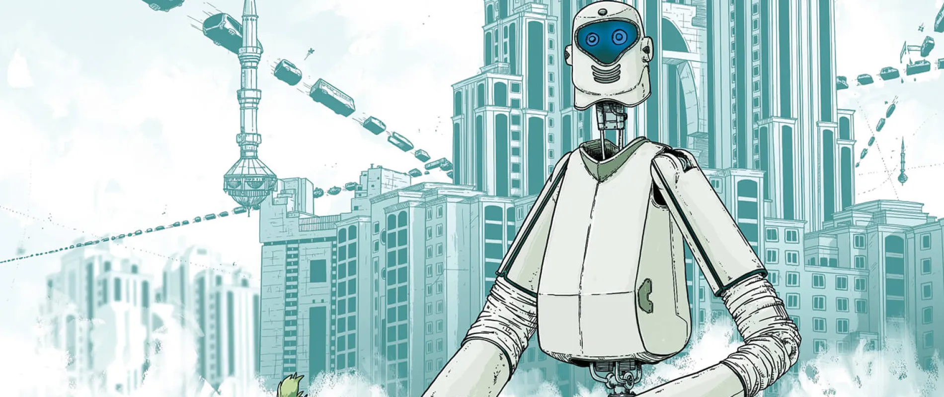 Robotlar İstanbul'da... (İllüstrasyon: Selçuk Ören)