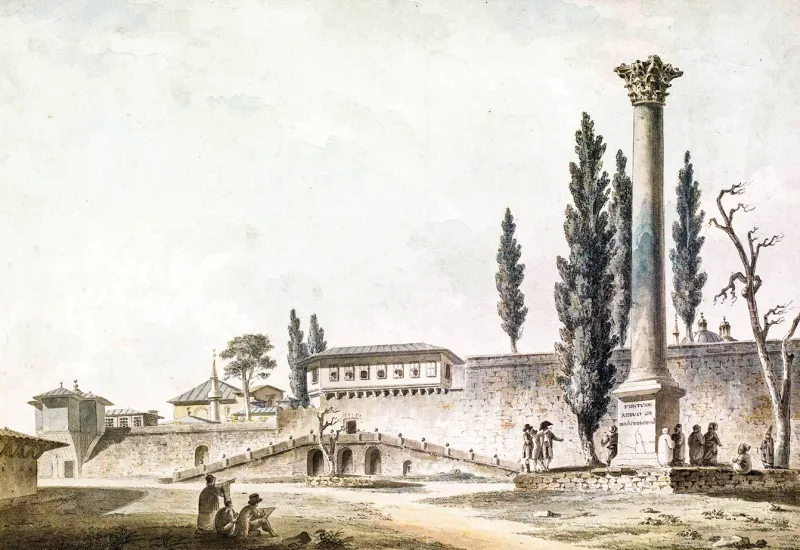 GOTLAR SÜTUNU VE ÇEVRESİ, MICHEL FRANÇOIS PRÉAULX, 1820 (COLLECTIONS.VAM.AC.UK)
