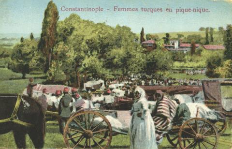 Haydarpaşa'da Hıdrellez kutlamalarını gösteren kartpostal