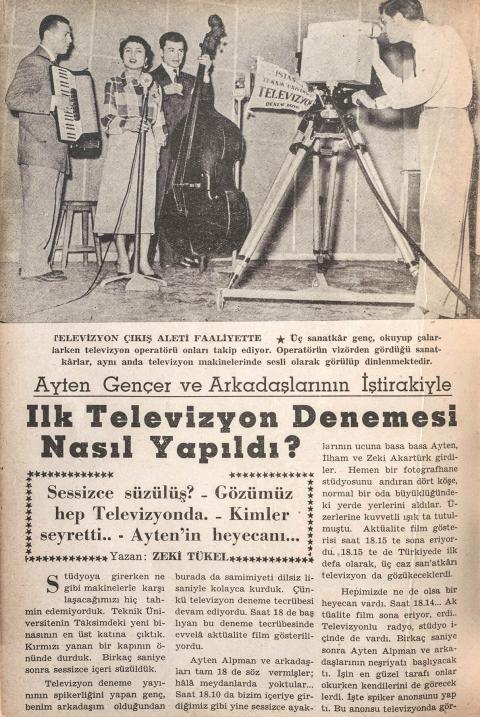 28 Mayıs 1953 tarihli Radyo Alemi dergisi haberi