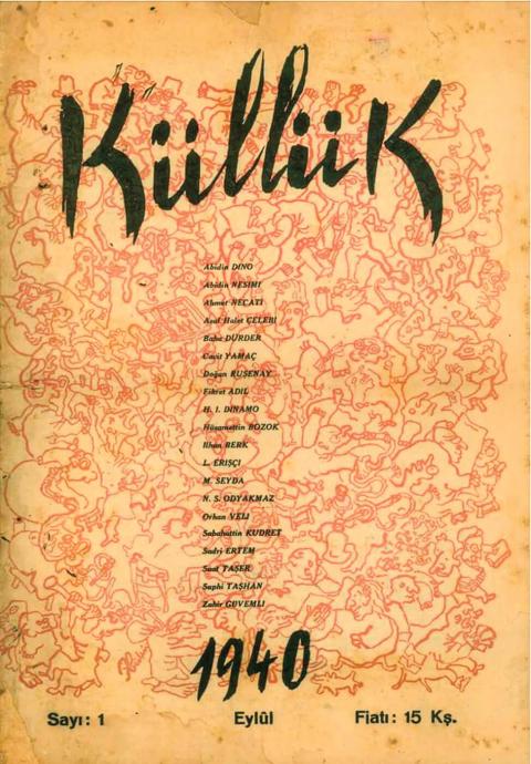 KÜLLÜK DERGİSİNİN KAPAĞI (DESEN: ABİDİN DİNO) KÜLLÜK DERGİSİNİN KAPAĞI (DESEN: ABİDİN DİNO)