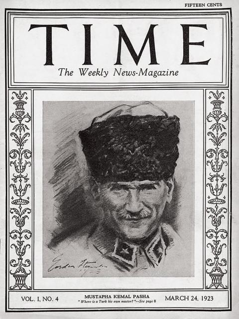 GORDON STEVENSON ÇİZİMİYLE MUSTAFA KEMAL PAŞA TIME DERGİSİNİN KAPAĞINDA, 24 MART 1923 GORDON STEVENSON ÇİZİMİYLE MUSTAFA KEMAL PAŞA TIME DERGİSİNİN KAPAĞINDA, 24 MART 1923