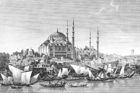 ESKİ BİR GRAVÜRDE SÜLEYMANİYE