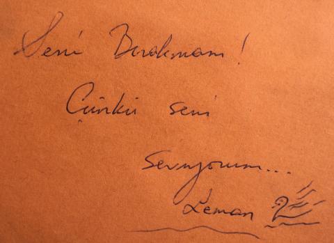 LEMAN HANIM’IN NECATİ TOSUNER’E YAZDIĞI BİR NOT